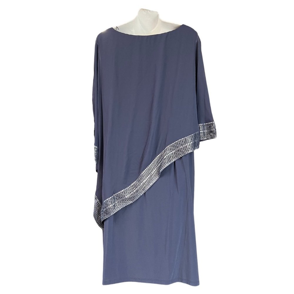 SLNY | Women's Cape Dress | Lilac Haze | Size 18W
